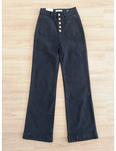 Pantalon vaquero palazzo botones joya...